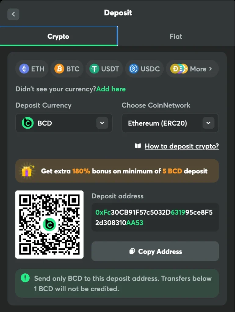 BC GAME Payment Methods