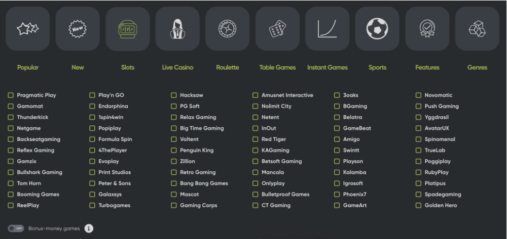 Fresh Casino Games and Providers