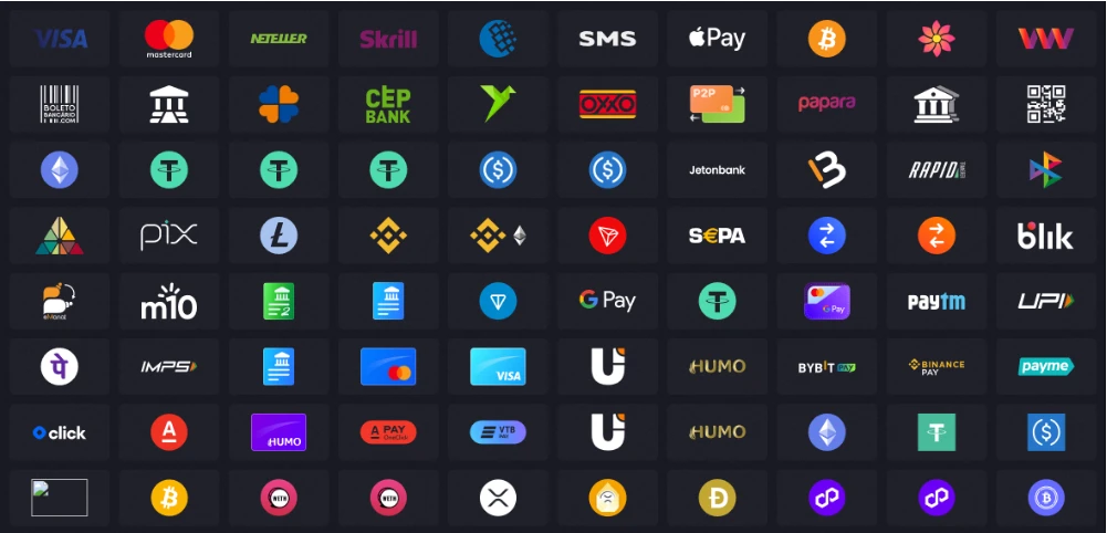 Vavada all Payment Methods
