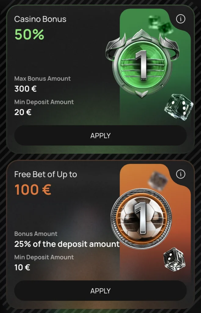 Flagman Casino Bonus 50% and Free Bet of Up to 100 EUR