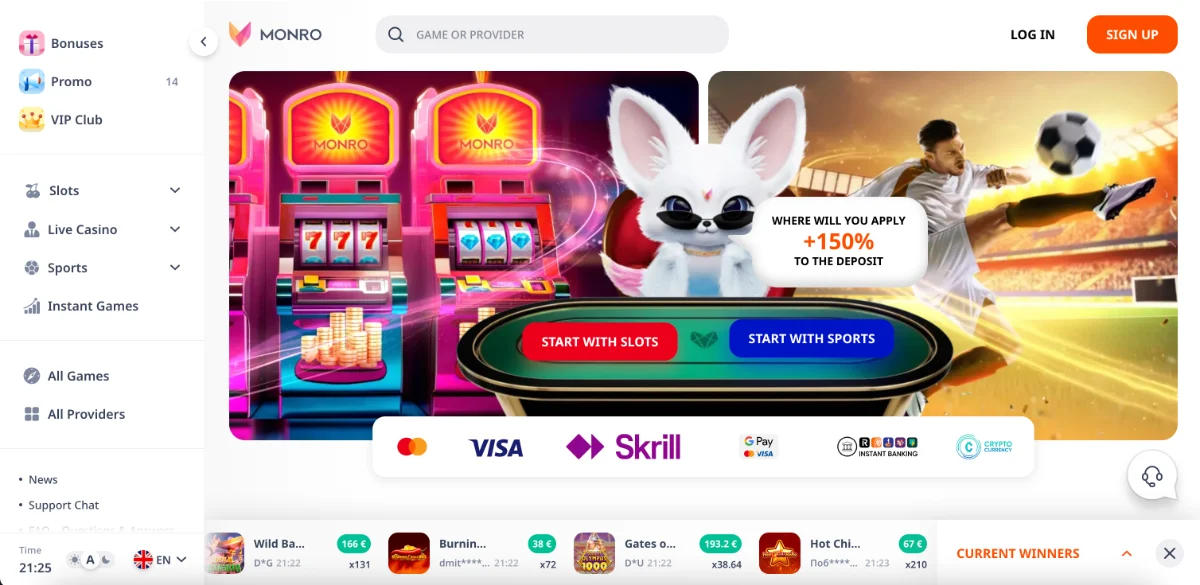 Monro Online Casino Review