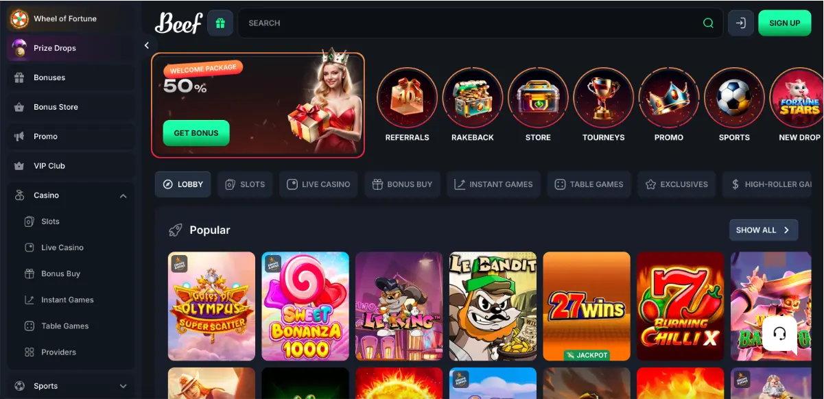 Beef Casino Detailed Review