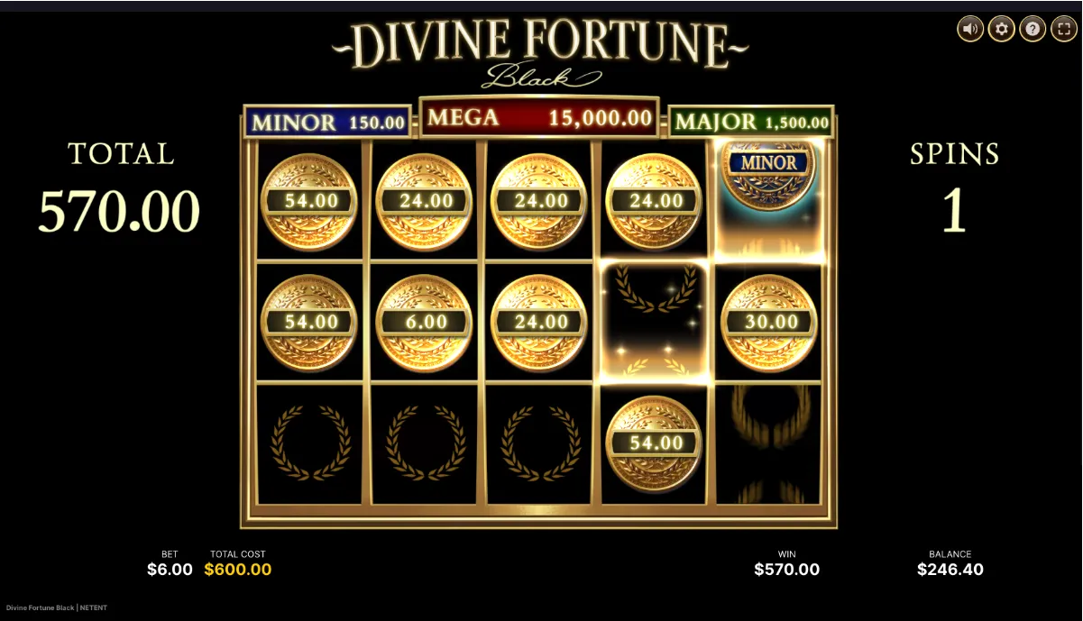 Divine Fortune Black Slot Review