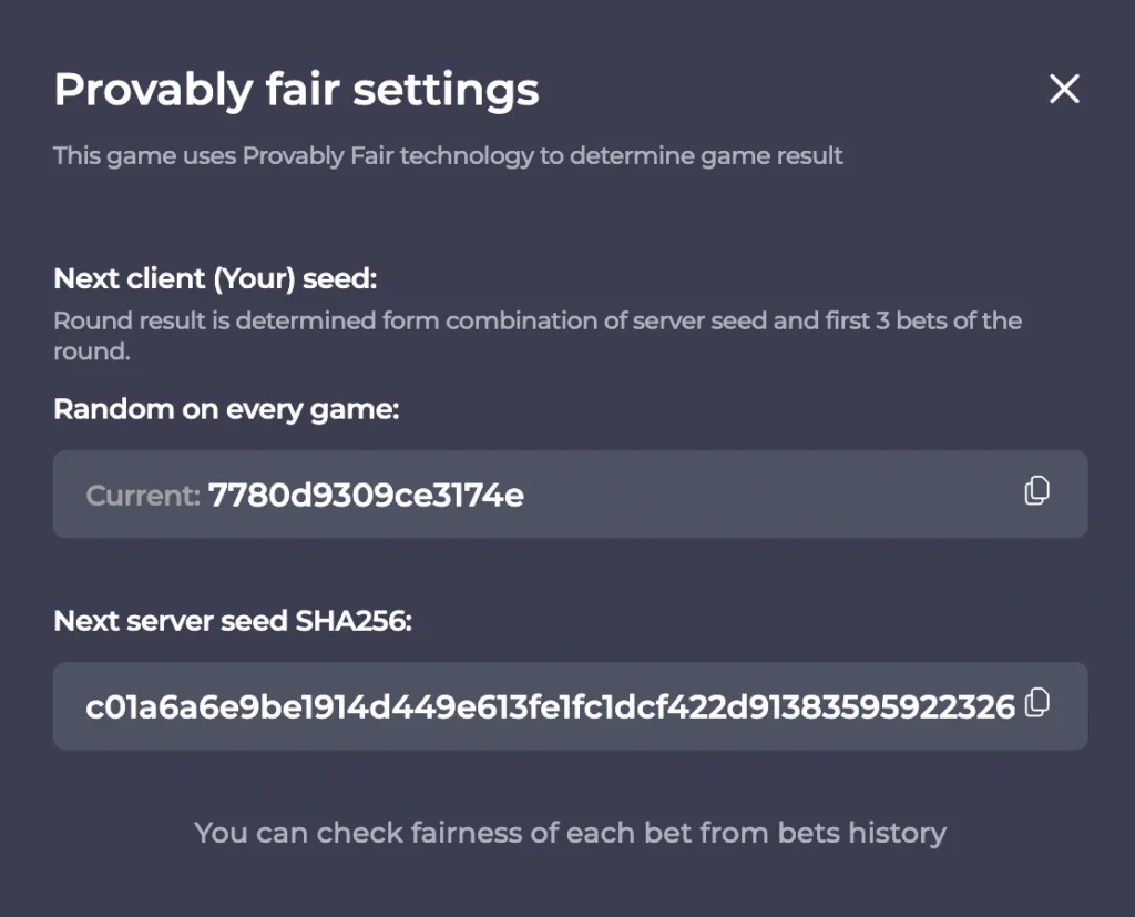 Chicken Road fair settings