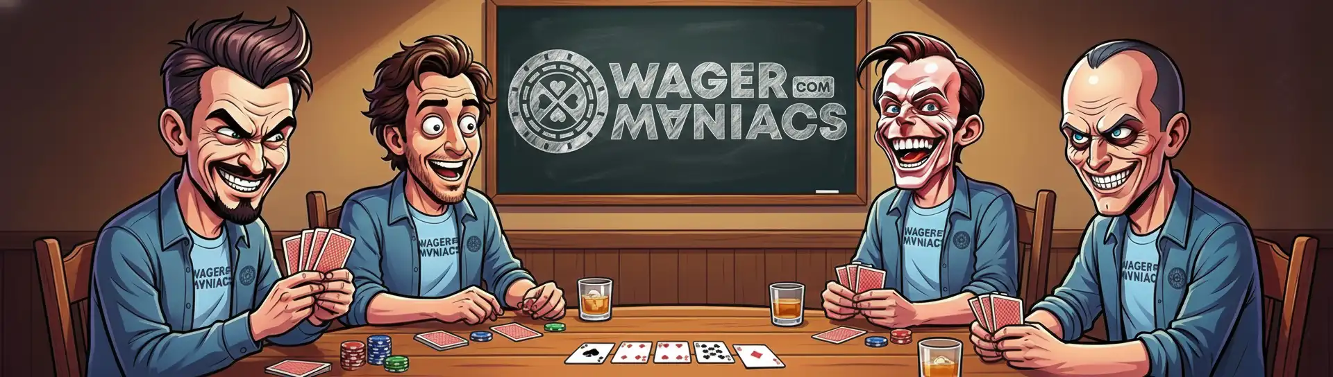 The authors of Wagermaniacs.com sit around playing poker and discussing the market for the best online casinos.