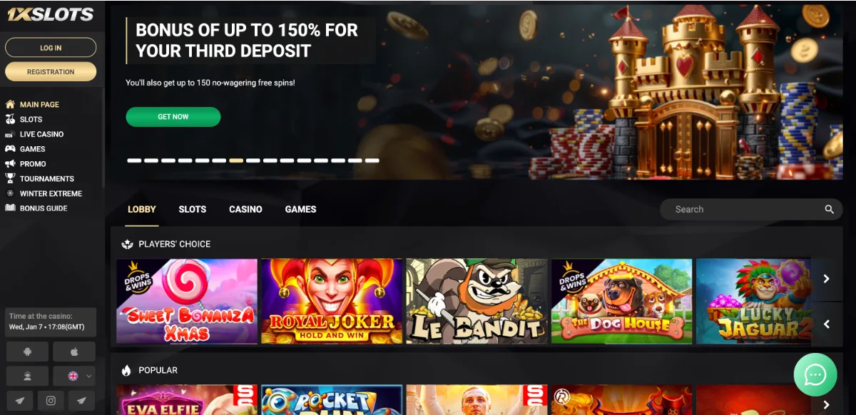 1xSlots: Reliable Speed