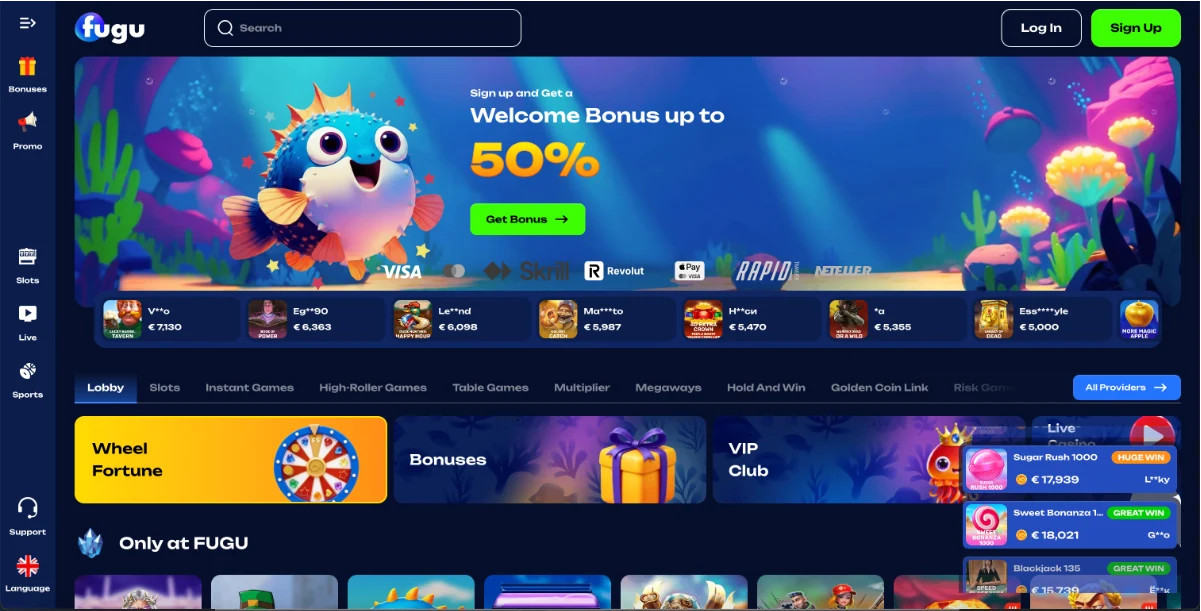 Fugu Casino Expert Review by Wagermaniacs