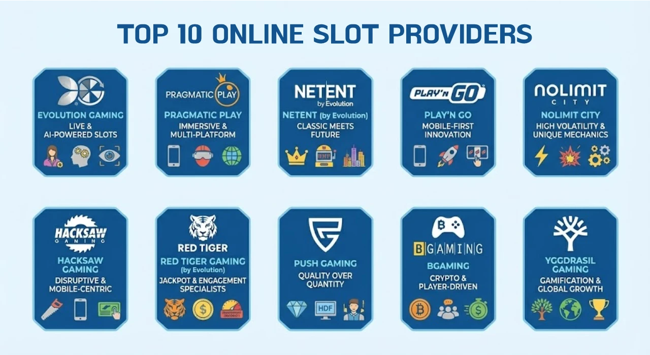 Top 10 Online Slot Providers