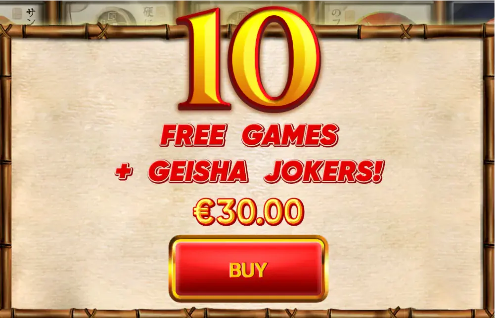 Geisha slot bonus pop