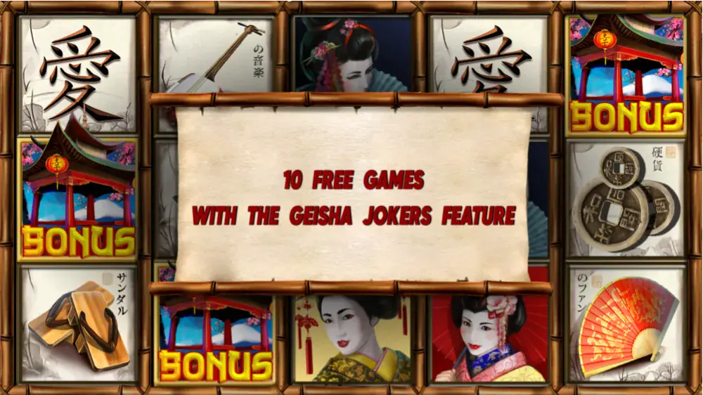 Geisha slot Bonus Game 10 Free Spins