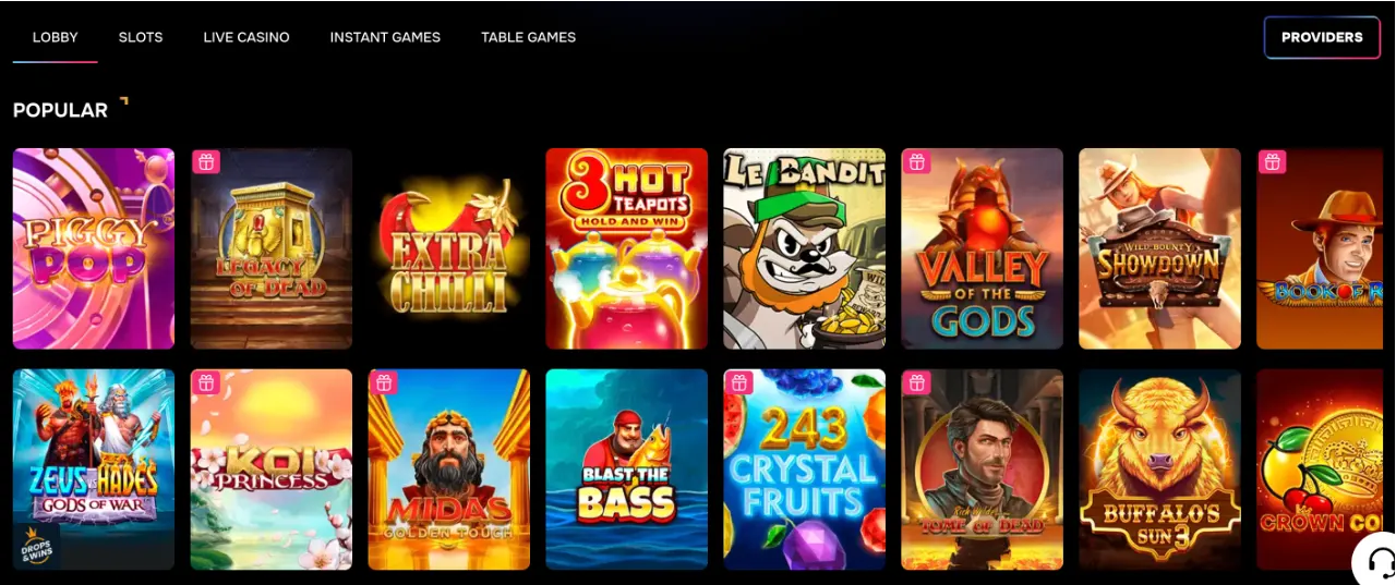 Gizbo Online Casino Games