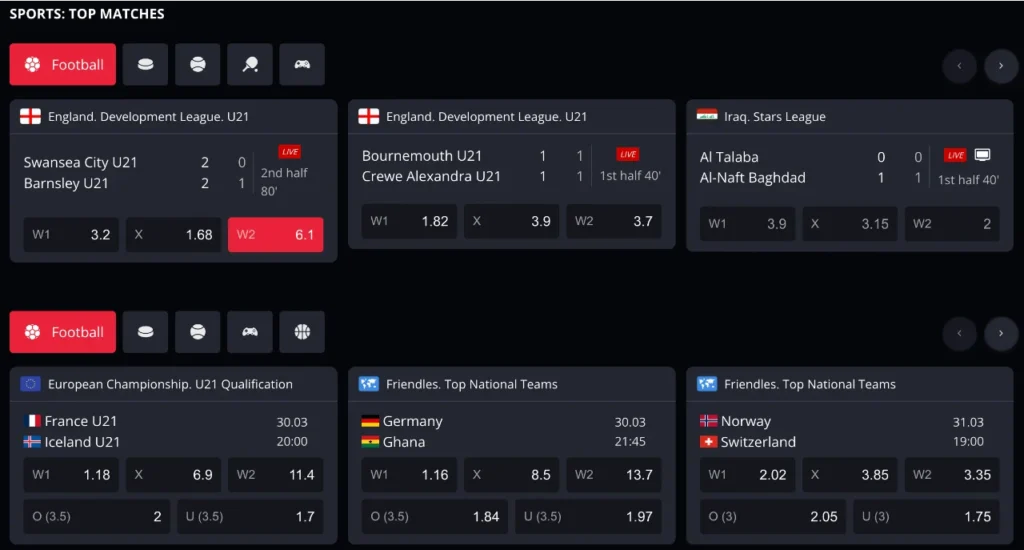 Sports - Top Matches