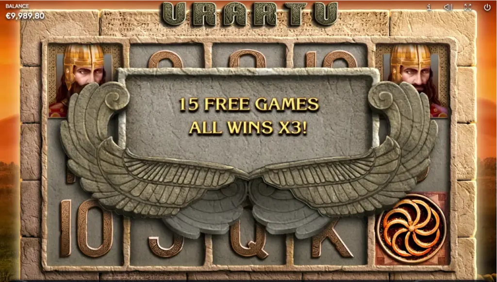 Urartu Online Slot Bonus Game - 15 Free Games
